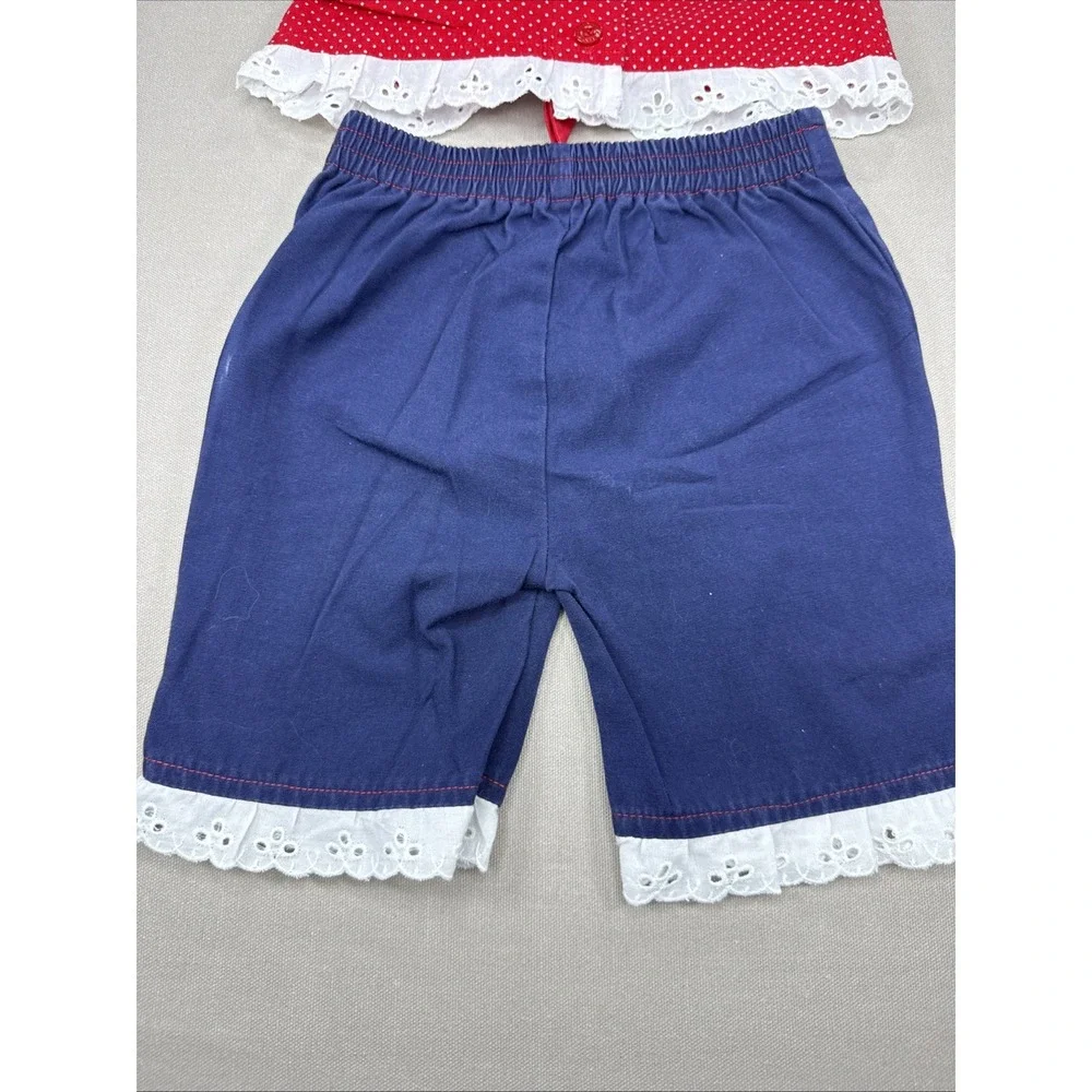 Raggedy Ann & Andy Shirt Pants Set Baby Girls 12 Months Sailor Outfit Set Vtg